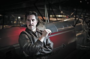 Bogar, in a rare moment on the ground and without goggles.