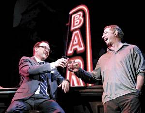 Butz (left) and Wopat: memorable toasts.