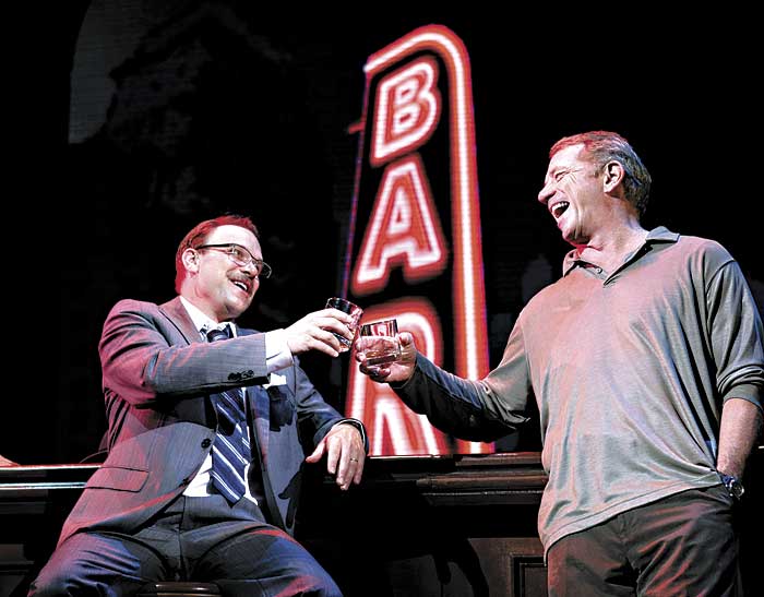 Butz (left) and Wopat: memorable toasts.