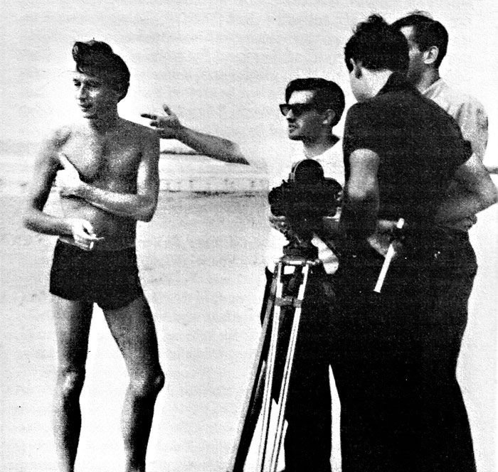 Marty (pointing) early in his film career.