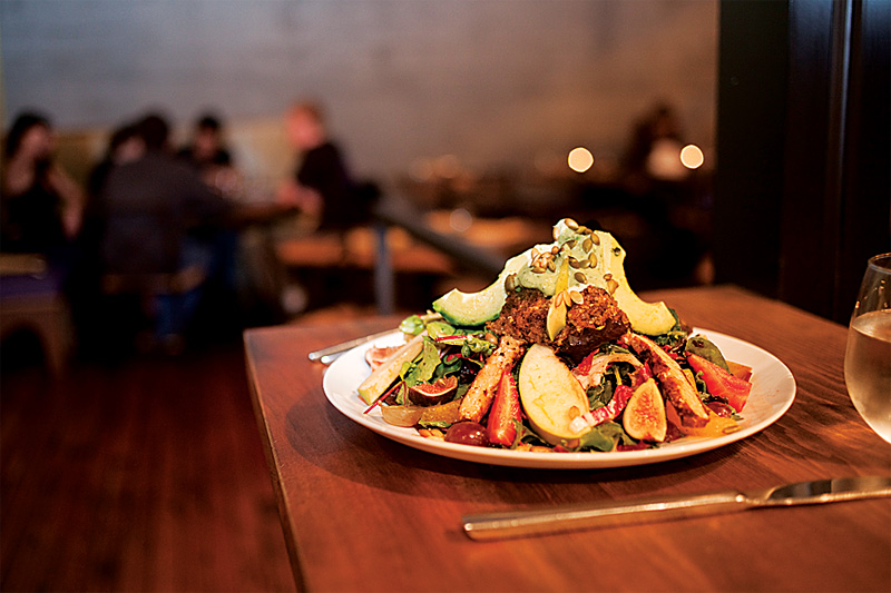 Dont go looking for hippie fare at Plum Bistro.