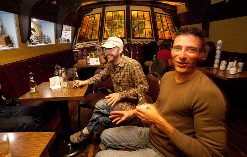 The Benbow Room is as close as these guys will get to drinking in a shipon land, anyway.