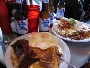 At Easy Street, beer is indeed for breakfast.
