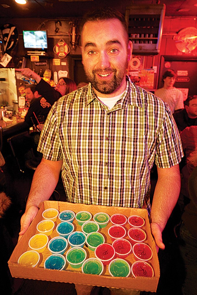 Tug bartender Arthur Rodenhauser says Jell-O shots have been a boon to business.