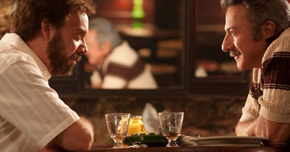 Giamatti and Hoffman (right) as son and father.