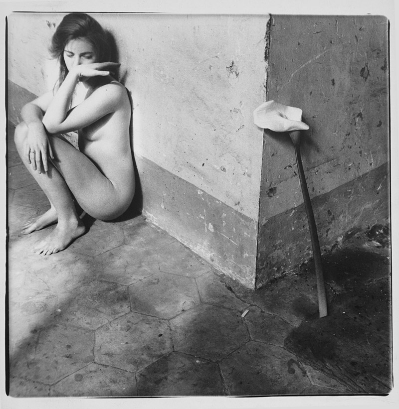 One of Francesca Woodman's self-portraits.