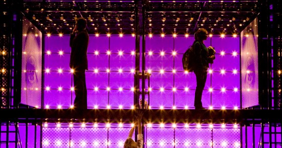 Designed by Mark Wendland, the scaffolding is a star, too.