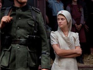 Laurent as the saintly nurse.