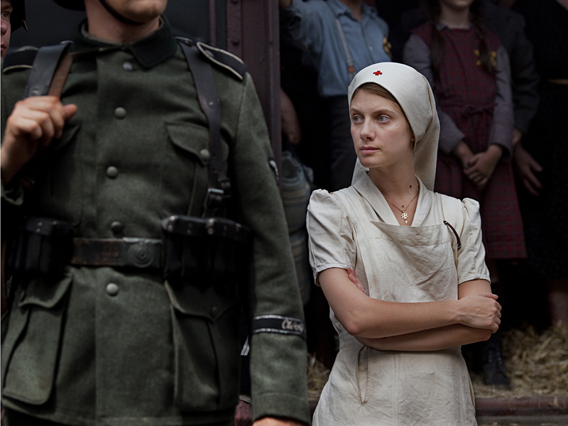 Laurent as the saintly nurse.