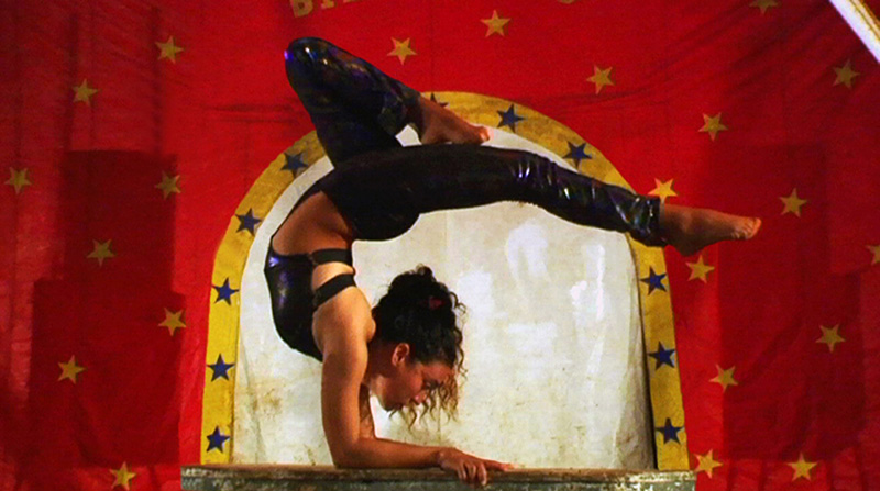 Performer Reyna Ponce on stage.