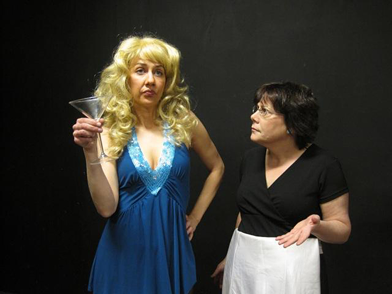 Drinking in knowledge? Sutherland (left) and Rebecca McCarthy.