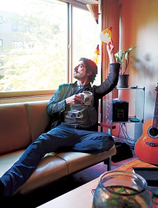 Eric Smiley sits where many others have sat before.