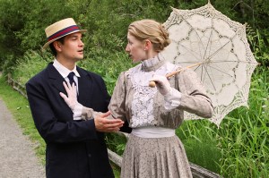 The very dapper Nguyen Sloniker (as Antipholus of Syracuse) and Motley (as Luciana).