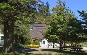 Approaching the barn.