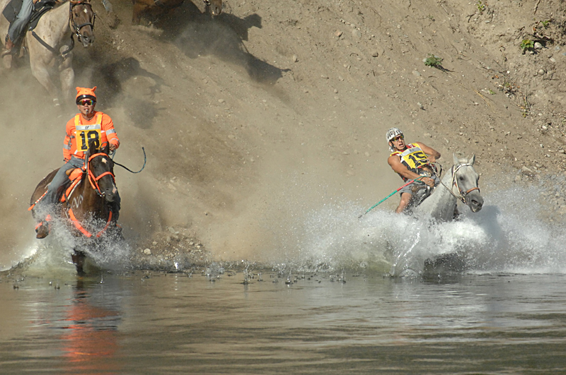The Suicide Race becomes a brutal biathlon once horses reach the Okanogan River.