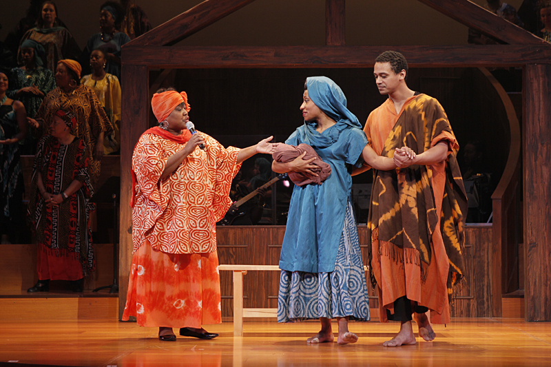 Lo! A child is born at last year's Nativity staging.