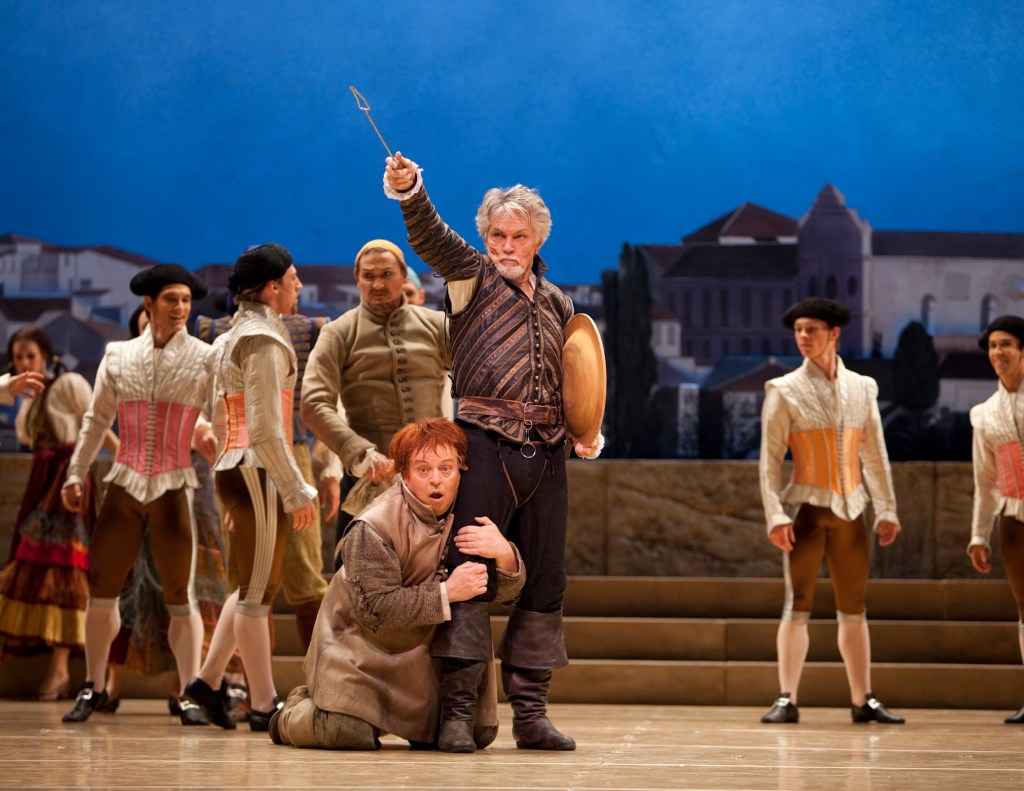 They won't dance: Galli (kneeling) and Skerritt are surprisingly effective.