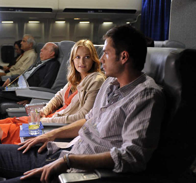 Will they join the mile-high club or not? Blanchard and D'Arcy.