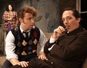 Jamieson (flanked by Viertel and Cowan) as the disruptive visitor.