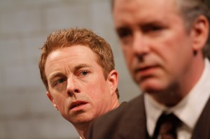 Kennan (left) and Leggett await instructions in The Dumb Waiter.