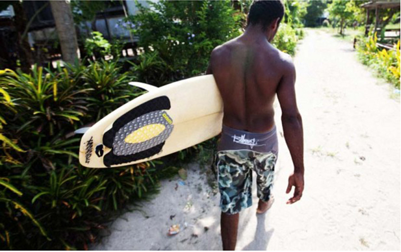 Australia is a long way over the sea for the surfers of Vanimo.