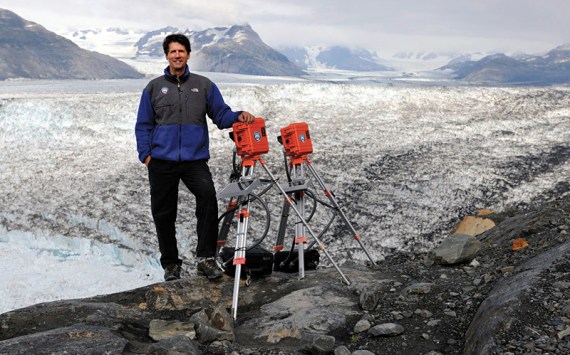 Balog and his instruments in Alaska.