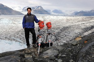 Balog and his instruments in Alaska.