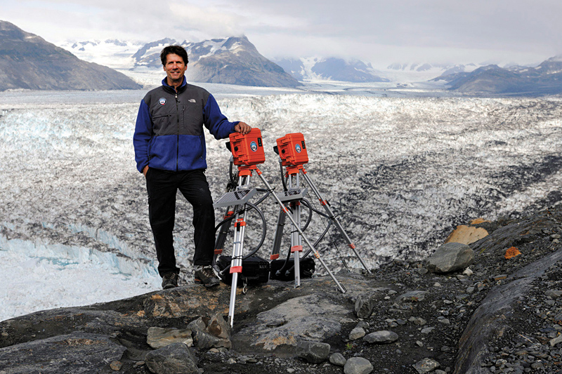 Balog and his instruments in Alaska.
