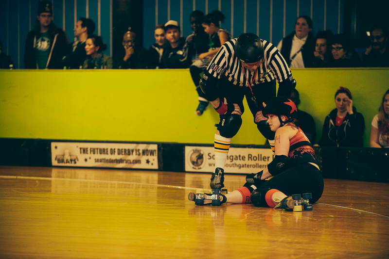 The rollergirls held their latest bout in White Center Saturday. Photographer Stephen