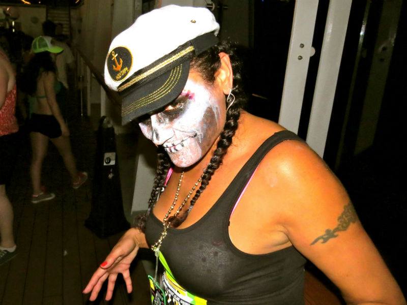 Attendees of Hard's Holy Ship!! electro-cruise got spooky this past Saturday night