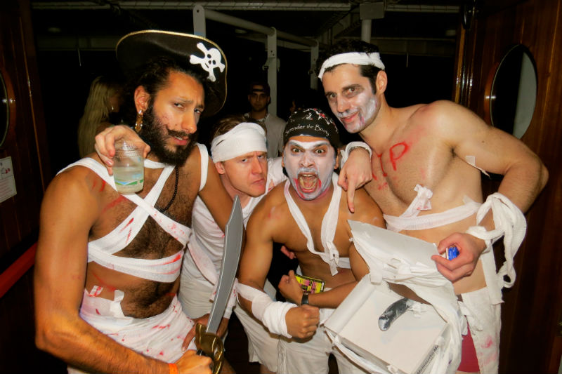 Attendees of Hard's Holy Ship!! electro-cruise got spooky this past Saturday night