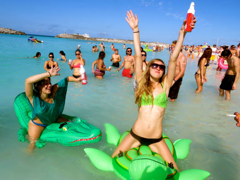 Attendees of Hard's electro party cruise Holy Ship!! spent Sunday afternoon on
