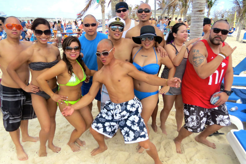 Attendees of Hard's electro party cruise Holy Ship!! spent Sunday afternoon on