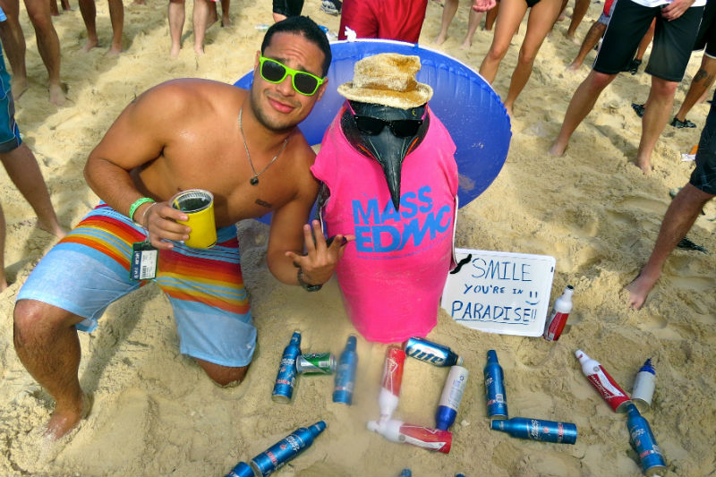 Attendees of Hard's electro party cruise Holy Ship!! spent Sunday afternoon on