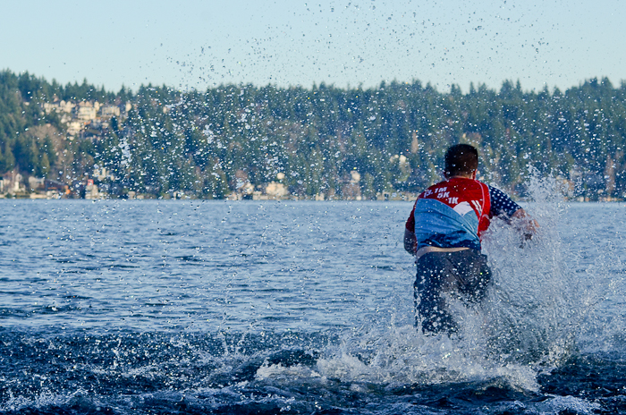 A hardy crowd of Seattleites rang in the new year in chilly