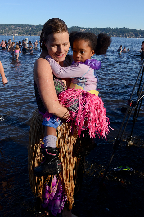 A hardy crowd of Seattleites rang in the new year in chilly