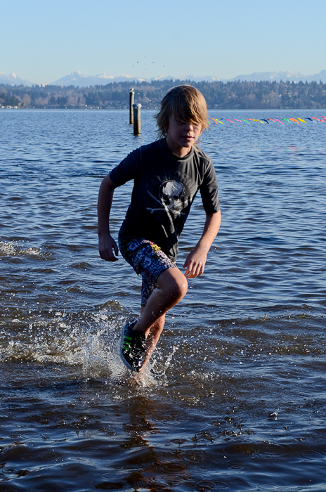A hardy crowd of Seattleites rang in the new year in chilly