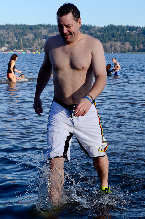 A hardy crowd of Seattleites rang in the new year in chilly