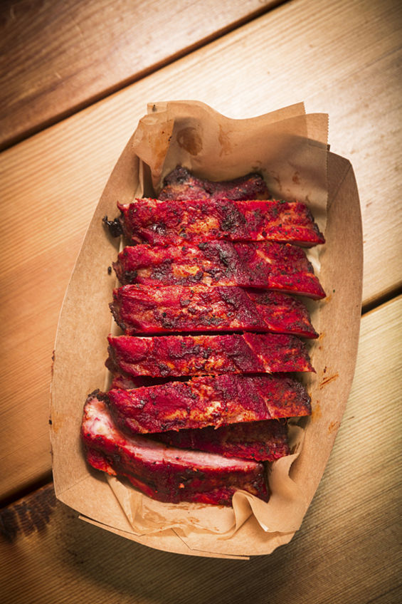 Ribs from Pride and Joy, Myron Mixon's barbecue joint in Miami. Read more: At Pride and Joy, Myron Mixon Wants You to Kiss the Ring