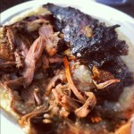 Rodney Scott's North Carolina pork and grits in San Francisco. See more: Meatopia Report and More From Oakland's Eat Real Fest, Going on All Weekend