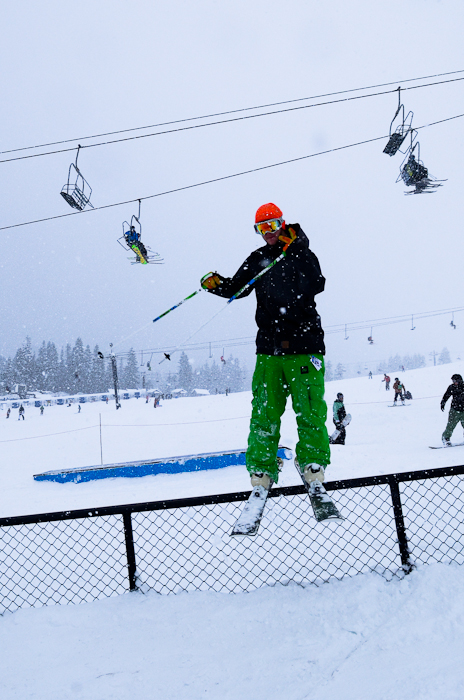 After watching snow fall only to be washed away by rain for