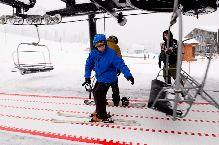 After watching snow fall only to be washed away by rain for