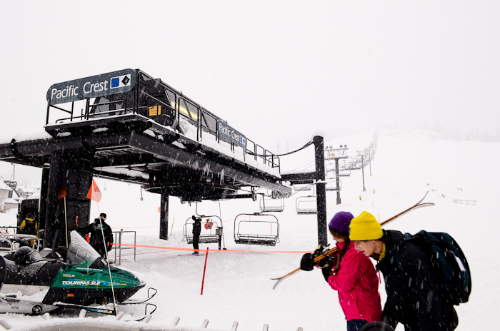 After watching snow fall only to be washed away by rain for