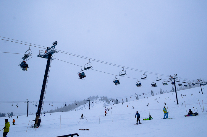 After watching snow fall only to be washed away by rain for