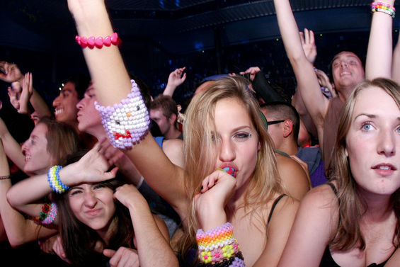 A scene from Bassnectar's show in October in San Francisco. Get more Bassnectar: Bassnectar in San Francisco and Bass Instincts: How Bassnectar Came to Rule American Dance Music.