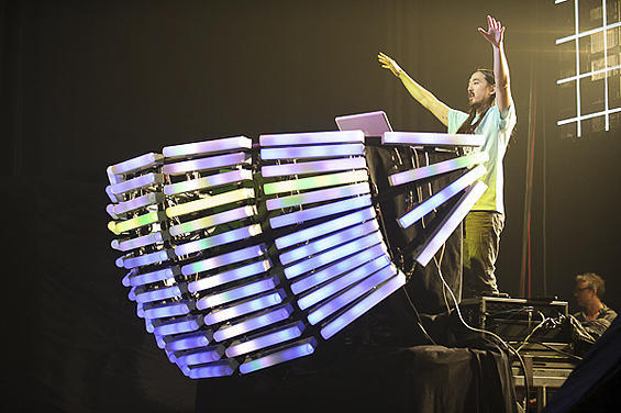 Steve Aoki in St. Louis in February. See more: Champagne, Cranberry Juice and Sweat Accompany Steve Aoki at the Pageant.