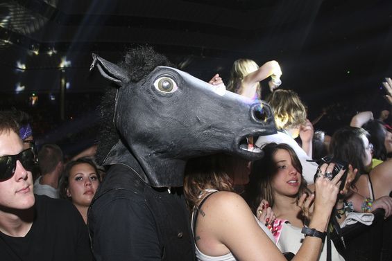 A scene from Bassnectar's show in October in San Francisco. Get more Bassnectar: Bassnectar in San Francisco and Bass Instincts: How Bassnectar Came to Rule American Dance Music.