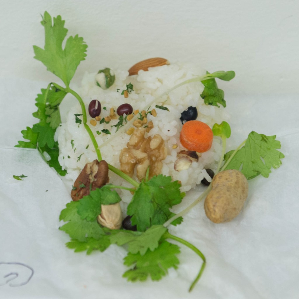 On Sunday, makers of onigiri -- a Japanese delicacy of white rice