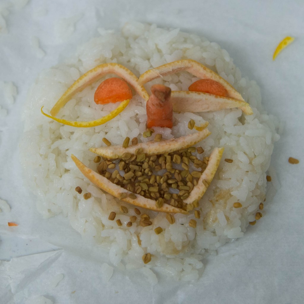 On Sunday, makers of onigiri -- a Japanese delicacy of white rice