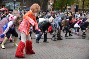 On October 27th, 2012, zombies took over Occidental Park for Thrill The